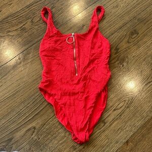 RED ONE PIECE BIKINI
